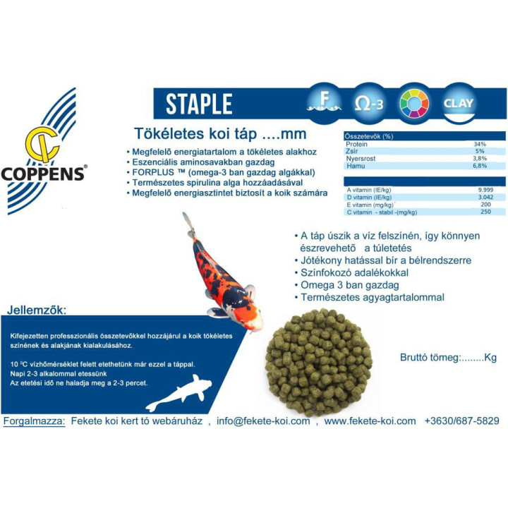 Hrana Coppens Staple perfect 3mm (1Kg)