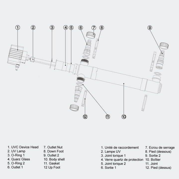 Sterilizator SunSun UVC 55W (CUV-155)