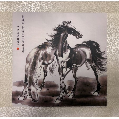 Rola de pânză tablou cu cai 45x45cm - fish-farm.ro