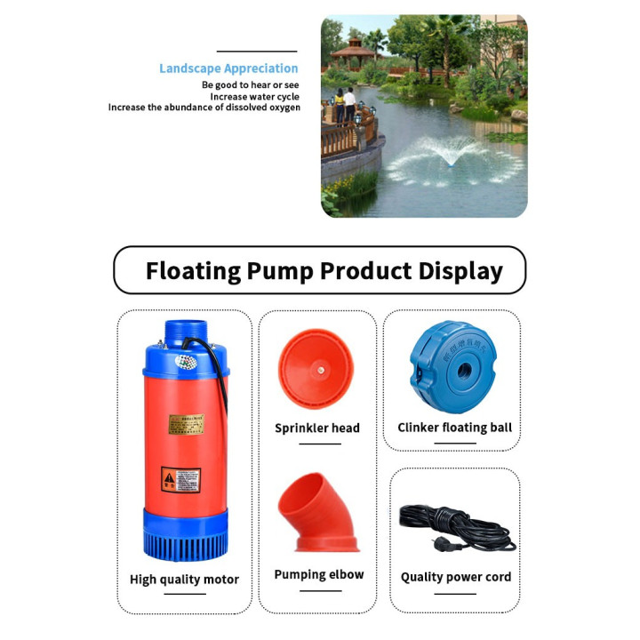 Aerator piscicol si fantana arteziana iazuri lacuri helestee 0,75kw