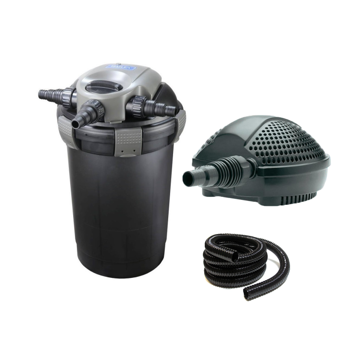 Set filtrare iaz subpresiune Hailea QF 10 (8000) cu lampa UVC 7W Set 1