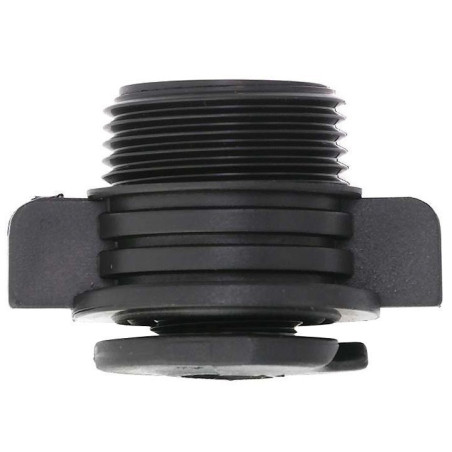 Robinet Layflat  1/2"FI - 3/4" FE negru din plastic. fish-farm.ro