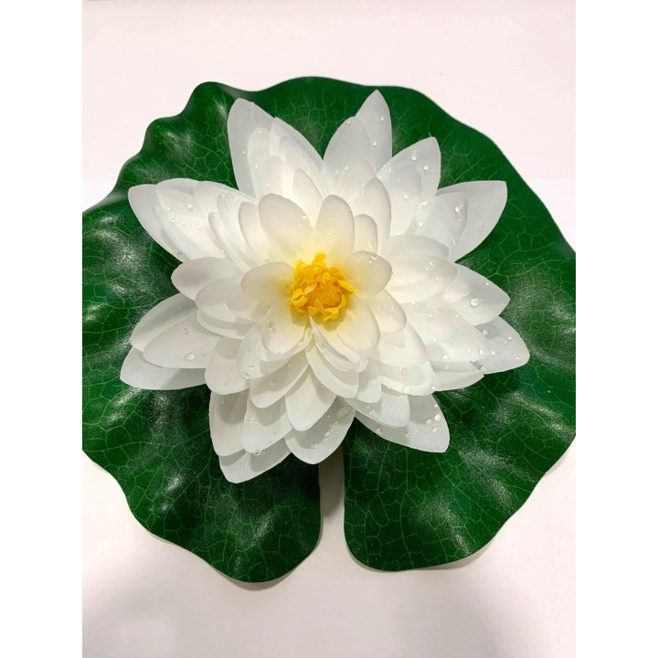 Nufar plastic mare 14cm, Alb