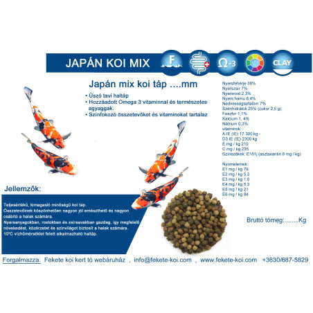 Koi Food Japonez Mix japonez plutitor 3 mm ( 2 kg )