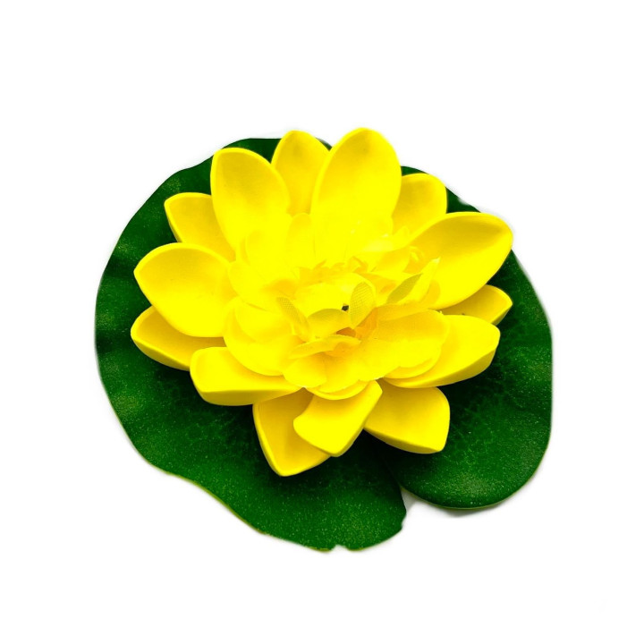 Nufar plastic plutitor 11cm, Galben