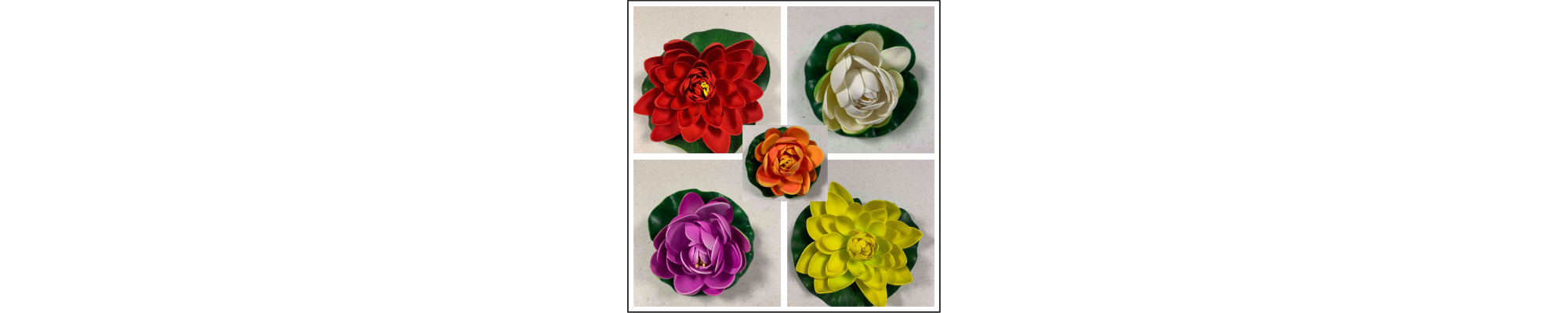 Nuferi decorative de plastic